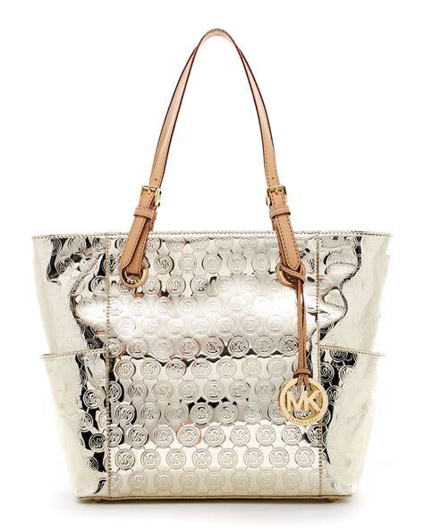 michael kors jet set large tote pale gold|Michael Kors jet set luggage.